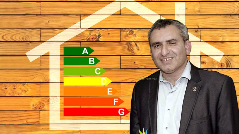 השר להגנת הסביבה מר זאב אלקין | רקע: מיזמי התייעלות אנרגטית | צילום: משרד האנרגיה | עיבוד צילום: שולי סונגו